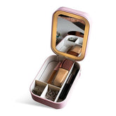 Portable LED Makeup Box / Vanity Case with Smart Mirror | Rechargeable Vanity Case with 3-Color Lighting | Portable and Compact Design with Storage |