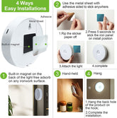 Round Shape Motion Sensor LED Lights |USB Charging | Battery Rechargeable | Wireless Magnetic Self-Adhesive | For Wardrobe,Cabinet,Cupboard,kitchen, Bedroom,Stairs |