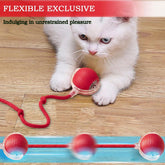Electric Automatic Cat Rolling Ball Toy with Tail | Obstacle Avoidance Sensor And Motion Activated | Smart Silicone & Tough Built | Rechargable