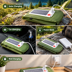 Inflatable Solar Camping Light with Power Bank – USB-C