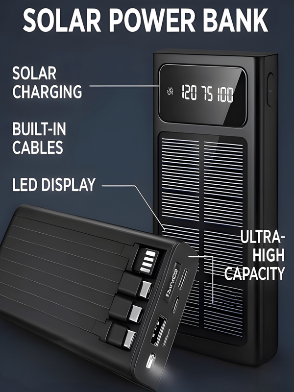 10000mAh Camping Solar Power Bank