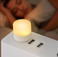 USB Plug in Led Night Light 1W | Led Ambient Light | Portable for Bedroom, Bathroom Car, Study & Kitchen Use | Warm White Color Pack of 6 |