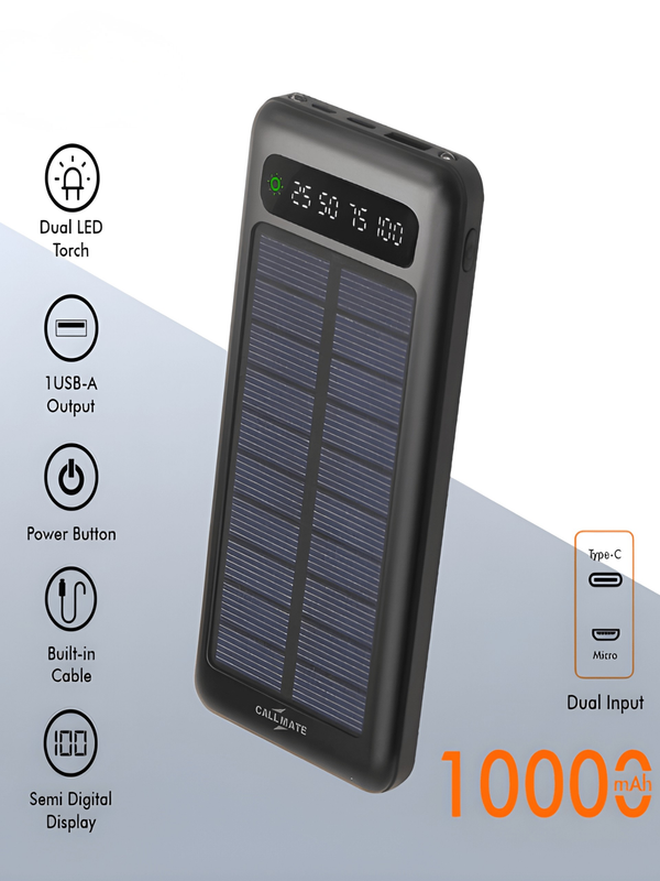 10000mAh Camping Solar Power Bank