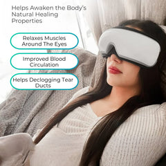 Rechargeable Eye Massager | Mild Heat Option |  for Stress Relief & Dark Circles | Multi Modes ,180° Foldable|