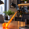 Fire-Breathing Dragon LED Lamp – Fantasy Dragon Night Light for Shelf & Desk