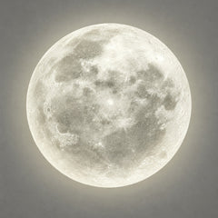 Close-up of the 3D moon wall lamp showing crater detail in warm white light