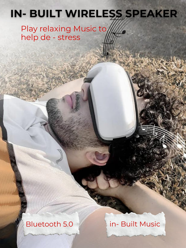 Rechargeable Eye Massager | Mild Heat Option |  for Stress Relief & Dark Circles | Multi Modes ,180° Foldable|