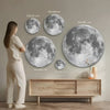 3D Moon LED Wall Lamp Modern Art Deco Lighting | 3 Colour Changing Indoor Wall Mounted Celling Light Wall Sconce Moon Lights for Living Room Bedroom Hallway, Corded Electric (500 MM)