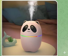 Panda Shape Cool Mist Humidifier & Essential Oil Aroma Diffuser|  Ultrasonic Quiet Humidifier | Portable Design | Relaxing Night Light |For Home, Office, Car & Indoors | 300 ml Tank | Multi-Color LED