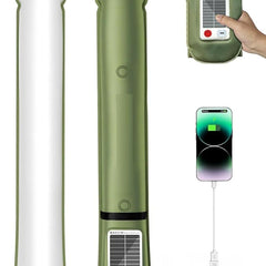 Inflatable Solar Camping Light - Portable Waterproof LED Tube Light with Solar & USB Charging, 3-Way Magnetic & Hanging Attachment for Emergency, Tent & Outdoor