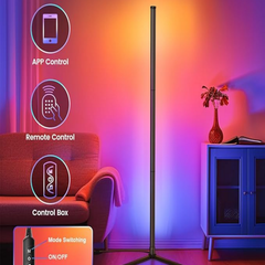 Smart RGB LED Floor Lamp – App & Voice Control
