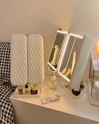 Tri-Fold LED Vanity Mirror Three Panel