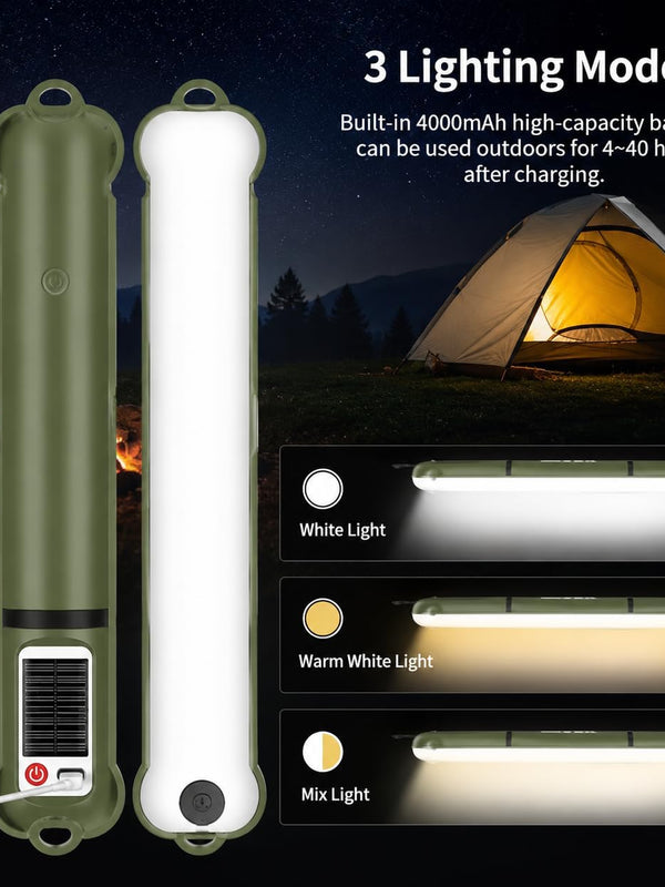 Inflatable Solar Camping Light with Power Bank – USB-C