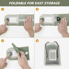 Inflatable Solar Camping Light - Portable Waterproof LED Tube Light with Solar & USB Charging, 3-Way Magnetic & Hanging Attachment for Emergency, Tent & Outdoor