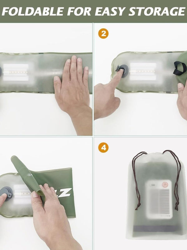 Inflatable Solar Camping Light - Portable Waterproof LED Tube Light with Solar & USB Charging, 3-Way Magnetic & Hanging Attachment for Emergency, Tent & Outdoor
