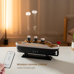 Titanic Themed Aroma Humidifier Diffuser | Ultrasonic Aromatherapy Mist Diffuser | Multi-Colour LED | NigLᎥghtght Mist Diffuser for Home, Office & Gifting | Steamship Essential Oil Air Humidifier | With Remote |