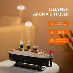 Titanic Themed Aroma Humidifier Diffuser | Ultrasonic Aromatherapy Mist Diffuser | Multi-Colour LED | NigLᎥghtght Mist Diffuser for Home, Office & Gifting | Steamship Essential Oil Air Humidifier | With Remote |