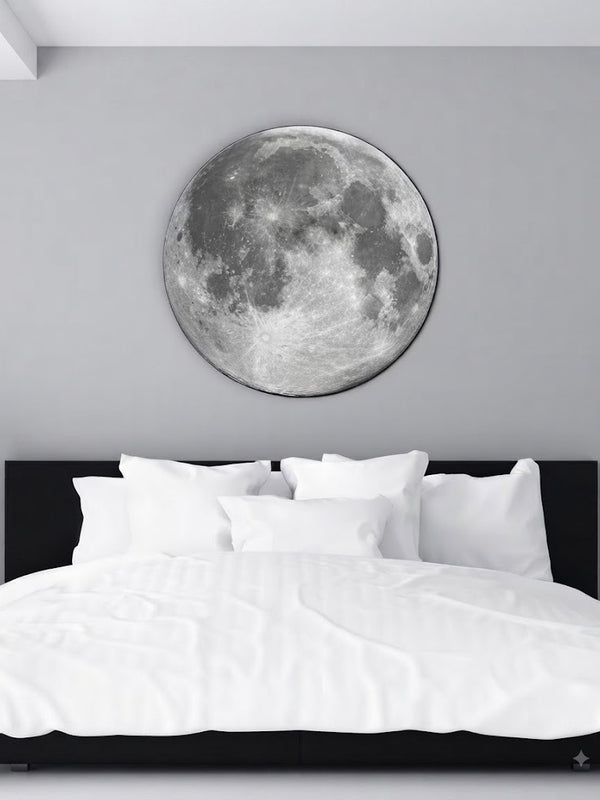 3D Moon LED Wall Lamp Modern Art Deco Lighting | 3 Colour Changing Indoor Wall Mounted Celling Light Wall Sconce Moon Lights for Living Room Bedroom Hallway, Corded Electric (500 MM)