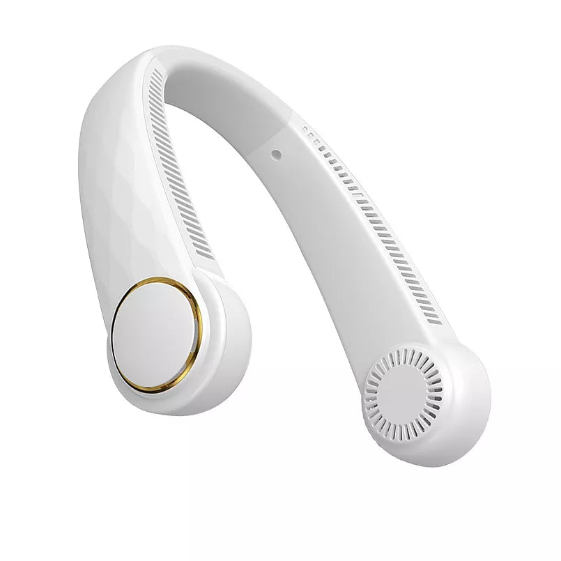 Portable Rechargeable Neck/Collar Fan - 5 Speed Mode | Hands-Free Bladeless | 4000 mAh Battery Operated Wearable 360° Personal Fan | Twistable, Rechargeable & Multi-Color | With Cooling Plate Technology |