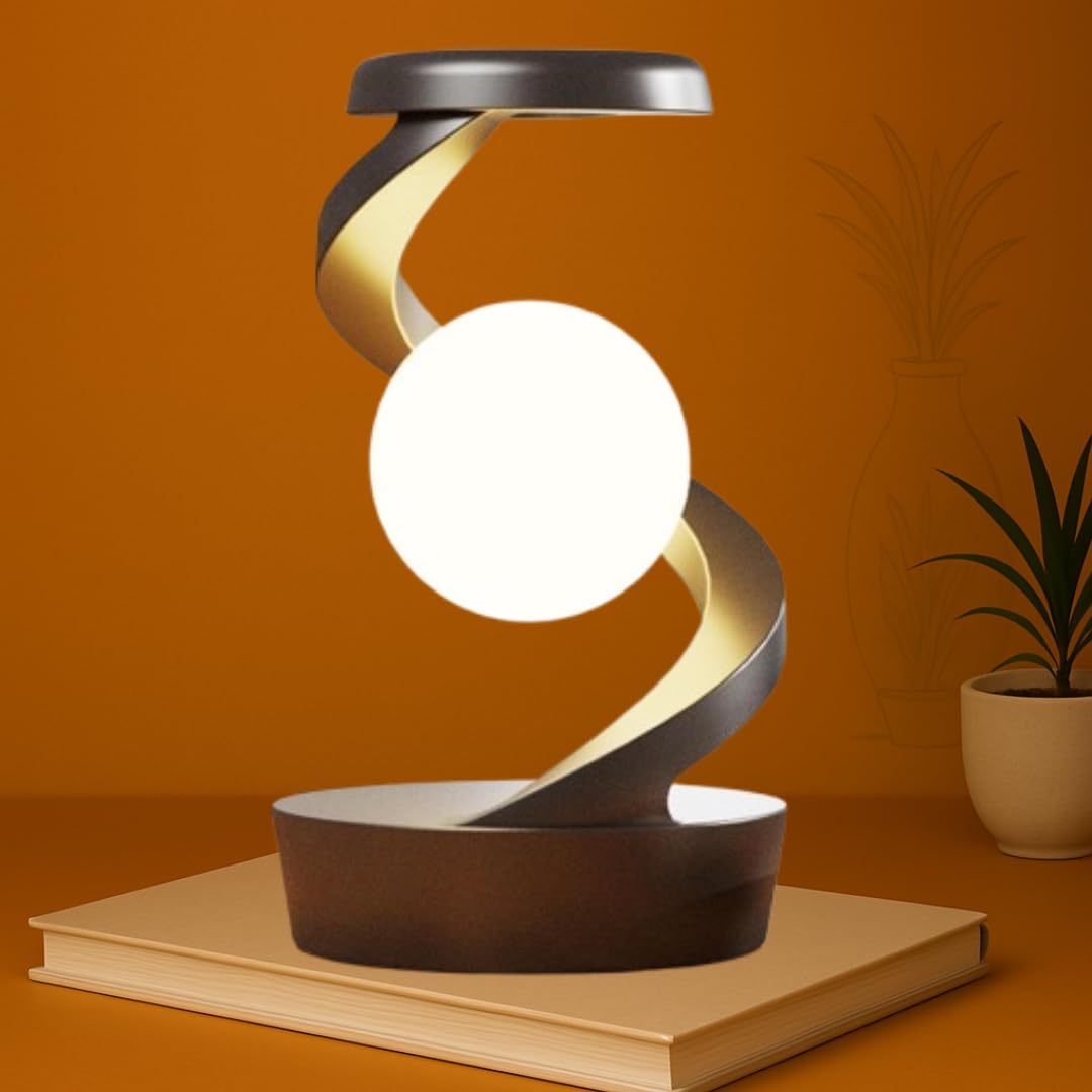 Spiral Rotating Desk Lamp | Anti-Gravity | 3D Visual Levitation Ball T ...