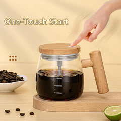 Self Stirring Mug Multi-purpose | Fully Automatic | Rechargeable Battery Operated | One Click Automatic High Speed Mixing | Multi - Purpose 400 mL Glass Cup | Beverage Preparation |