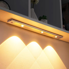Motion Sensor Under Cabinet LED Lights [40 cms] |Batter Operated USB Rechargeable | Wireless & Magnetic | Long Lasting Battery Life |
