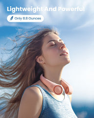Portable Rechargeable Neck Fan - 5 Speed Mode | Hands-Free Bladeless | 4000 mAh Battery Operated Wearable 360° Personal Fan | Twistable, Rechargeable Collar Fans & Multi-Color | With Cooling Plate Technology |