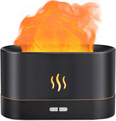 Flame Air Diffuser Humidifier | Fire Flame | Aromatherapy Humidifier for Home | Essential Oil Aroma Diffuser with Multi-Colour LED | Auto-Off Function for Room, Home & Office | Brightness Control & Multicolour |