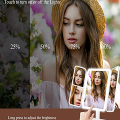 Tri-Fold LED Vanity Mirror Three Panel