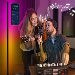 Smart RGB LED Floor Lamp – App & Voice Control