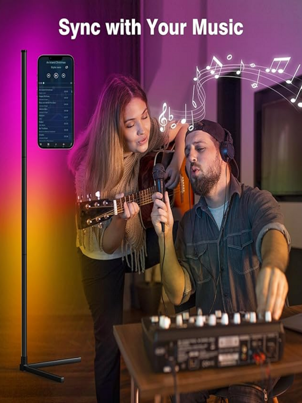 Smart RGB LED Floor Lamp – App & Voice Control