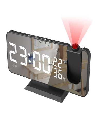 Table alarm clock with projection display