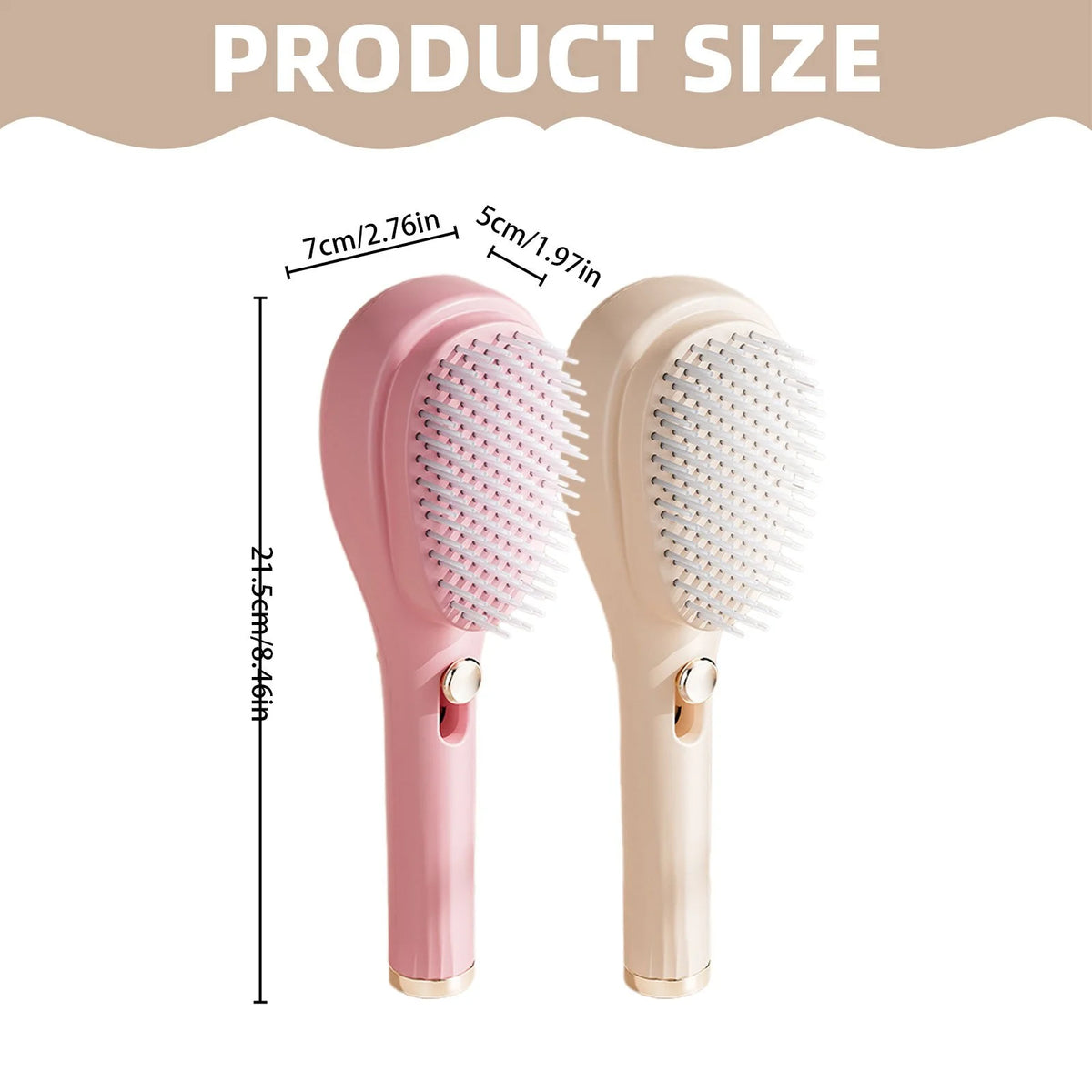 Telescopic Self Cleaning Hair Brush | One-Click Cleaning Comb | 2 in 1 Telescopic Massage & Hair Dressing Comb | One Pull Clean Hairbrush | Anti-Static Massage Comb | Multicolor Option |