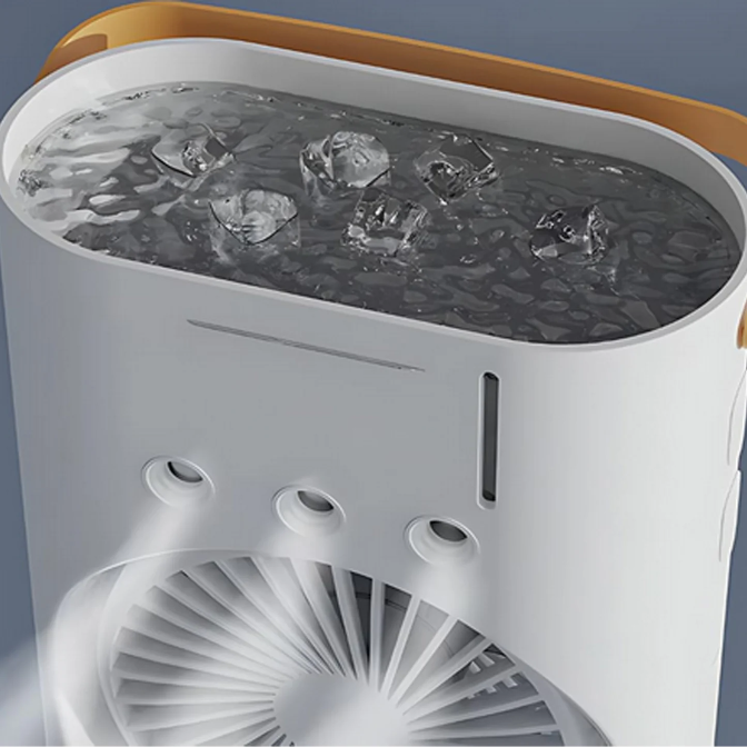 Portable Mini Mist Air Cooler/AC With LED Night Light (Single Fan Variant)
