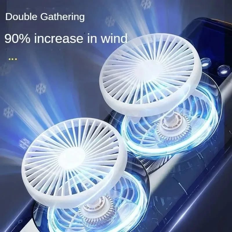 Double Ended Portable Cooler with New 3 Speed Gears & LED Lights | Touch & Remote Control with 120" Rotation | Mist Humidifier & 280ml Ice/ Water Tank | Compact For Home, Office & Outdoor Use |