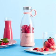 Portable mini 4 Blade Juicer Blender | for Shakes, Juices & Smoothies | Battery operated | USB Rechargeable | Automatic operation | 420 mL Capacity|