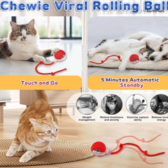 Automatic Cat Rolling Ball Toy with Tail
