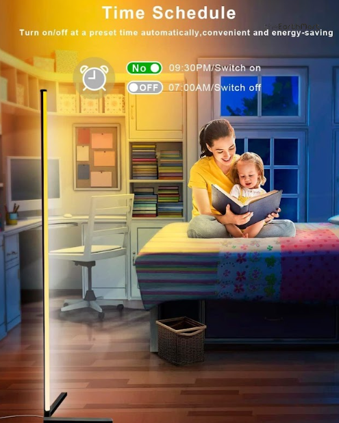 Smart RGB LED Floor Lamp – App & Voice Control