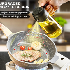 2 in 1 Glass Oil Sprayer And Dispenser Bottle