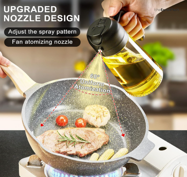 2 in 1 Glass Oil Sprayer And Dispenser Bottle