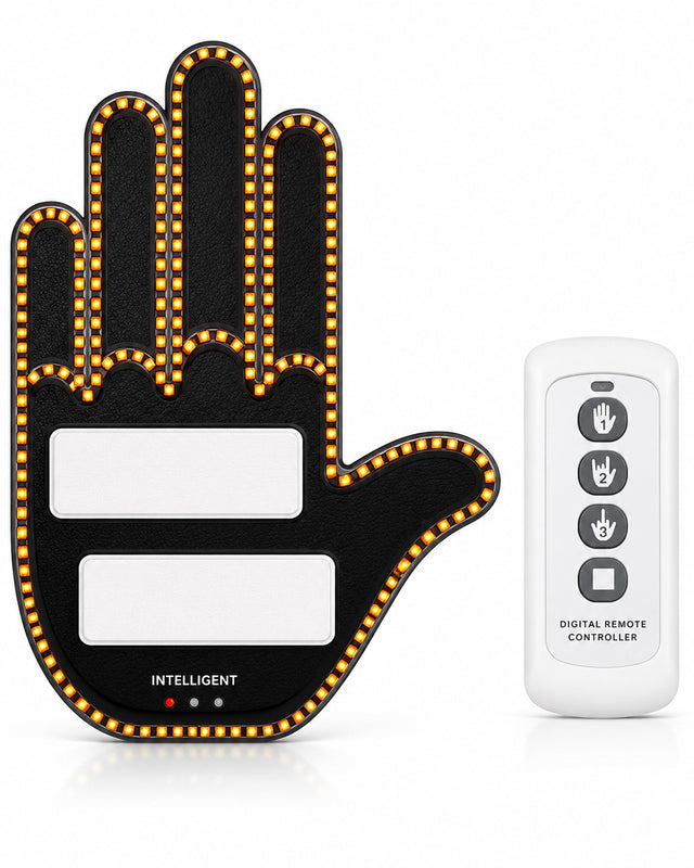 LED gesture display and remote, front view