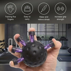 Finger Strength Training Ball | Hand Grip Finger Exercise Ball for Strength, Stress Relief & Rehabilitation | Press Release Finger Trainer for Athletes, Musicians & Therapy | Improve Finger Flexibility & Grip Power