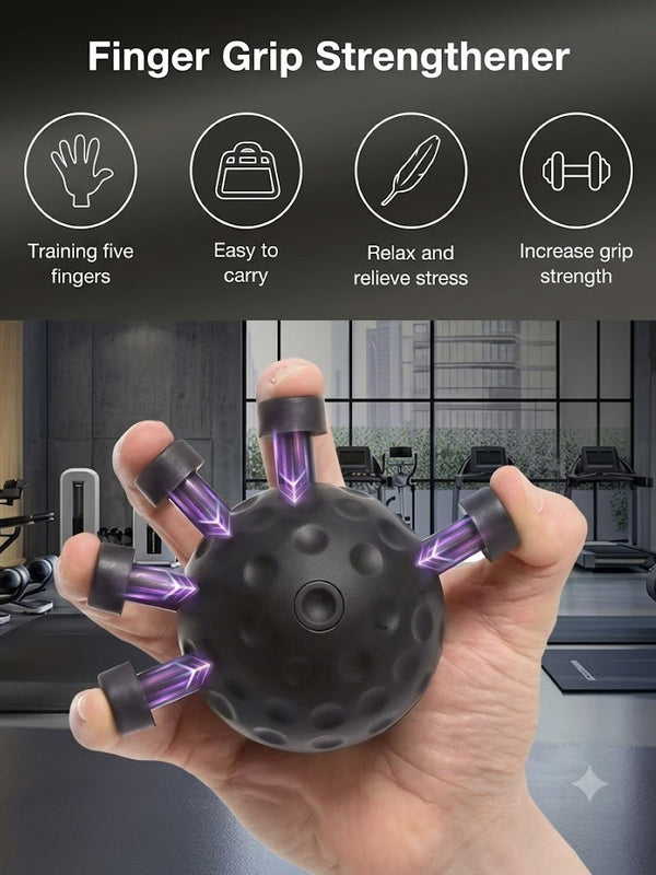 Finger Strength Training Ball | Hand Grip Finger Exercise Ball for Strength, Stress Relief & Rehabilitation | Press Release Finger Trainer for Athletes, Musicians & Therapy | Improve Finger Flexibility & Grip Power