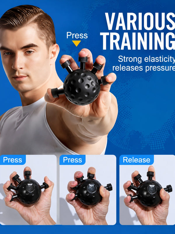 Finger Strength Training Ball | Hand Grip Finger Exercise Ball for Strength, Stress Relief & Rehabilitation | Press Release Finger Trainer for Athletes, Musicians & Therapy | Improve Finger Flexibility & Grip Power
