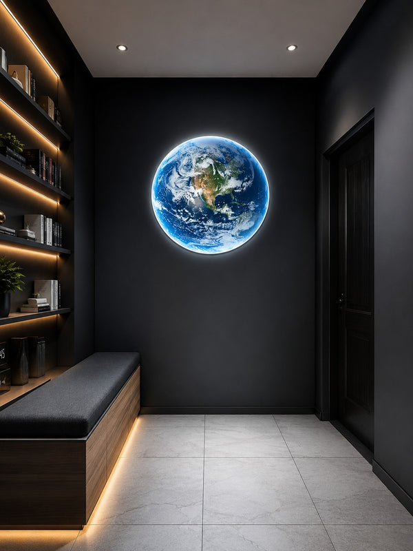 Planet Earth LED Wall Light for Bedroom Living Roo