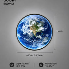 Planet Earth LED Wall Light for Bedroom Living Roo