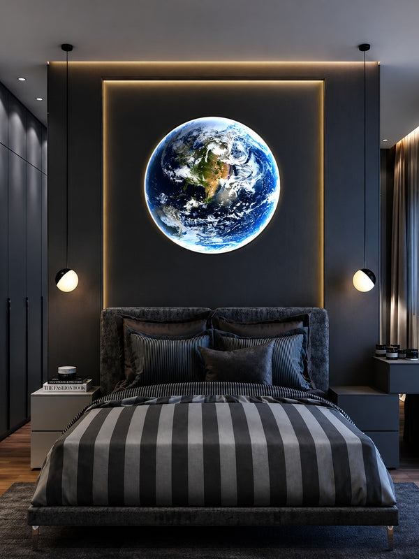 Planet Earth LED Wall Light for Bedroom Living Roo