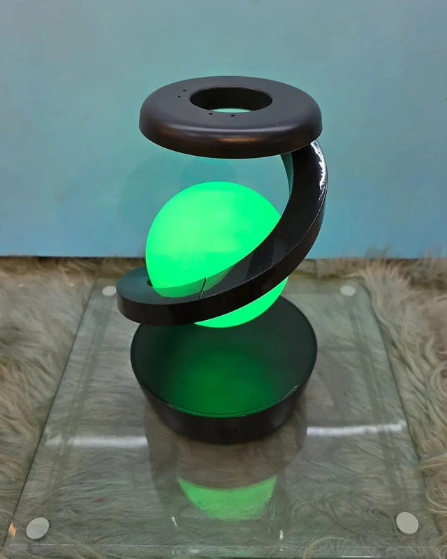 Spiral Moon Lamp – 3D Floating Orb Illusion RGB LED Desk Lamp, Rechargeable