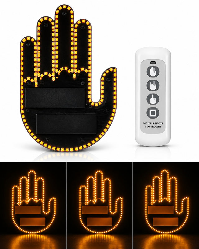 Car gesture light showing its animated hand modes