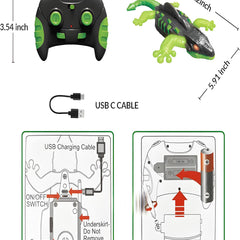 Wall Climbing Lizard Toy with Remote Control | Crawls Walls & Floors | Rechargeable |